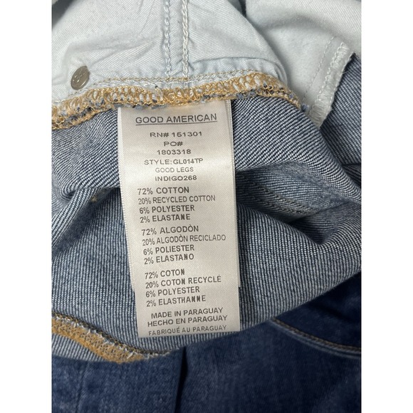 Good American Jeans Good Legs High Rise Skinny sz 15 / 33 Indigo Blue 30" inseam - Picture 10 of 11